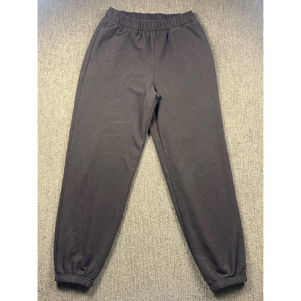 Athleta Forever Fleece High Rise Jogger Womens M Tall Sweatpants Pockets Brown
